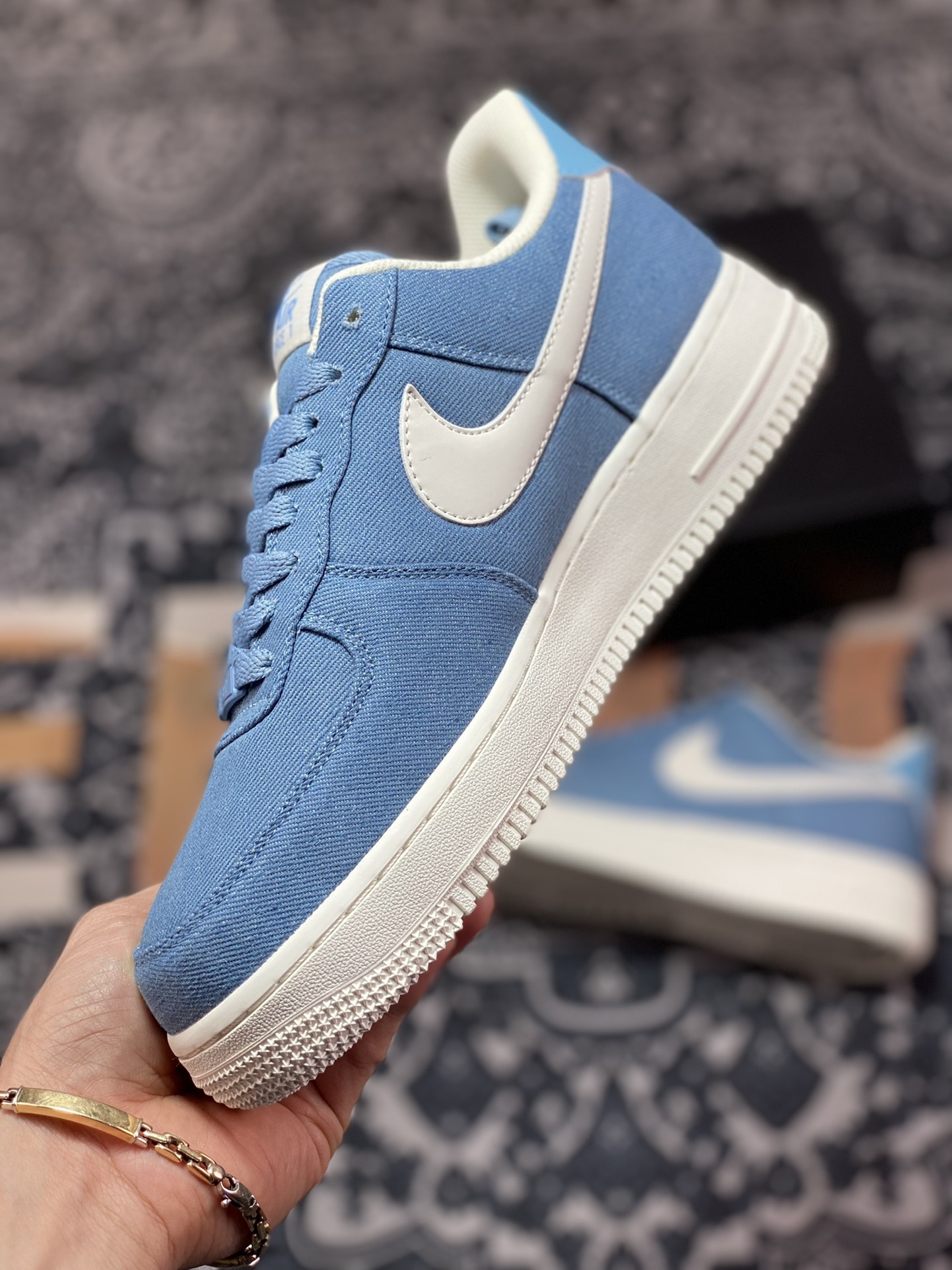 Nike Air Force 1'07 Low QS ”Denim Blue/White” Air Force 1 sneakers ”denim light blue and white” DG2296-004