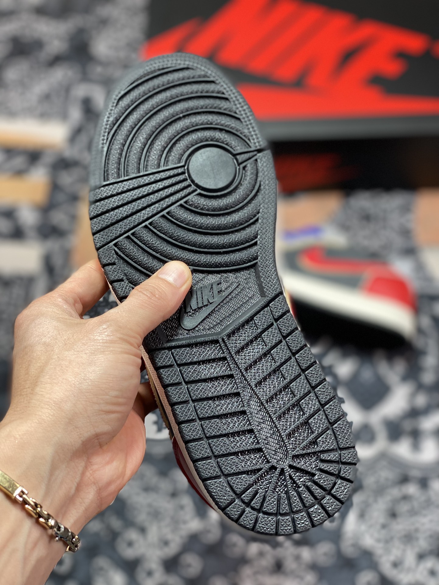 Air Jordan 1 Low black gray red AJ1 low-top casual sneakers DV0982-006