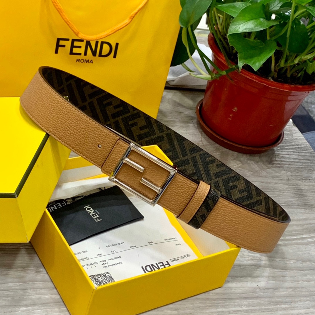 FENDI芬迪专柜同款宽4.0CM双