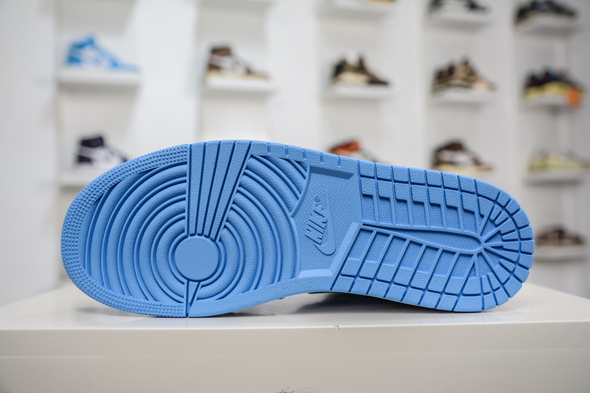 260 纯原Air Jordan 1 Mid 灰白蓝 市面最工高艺 DX9276-100