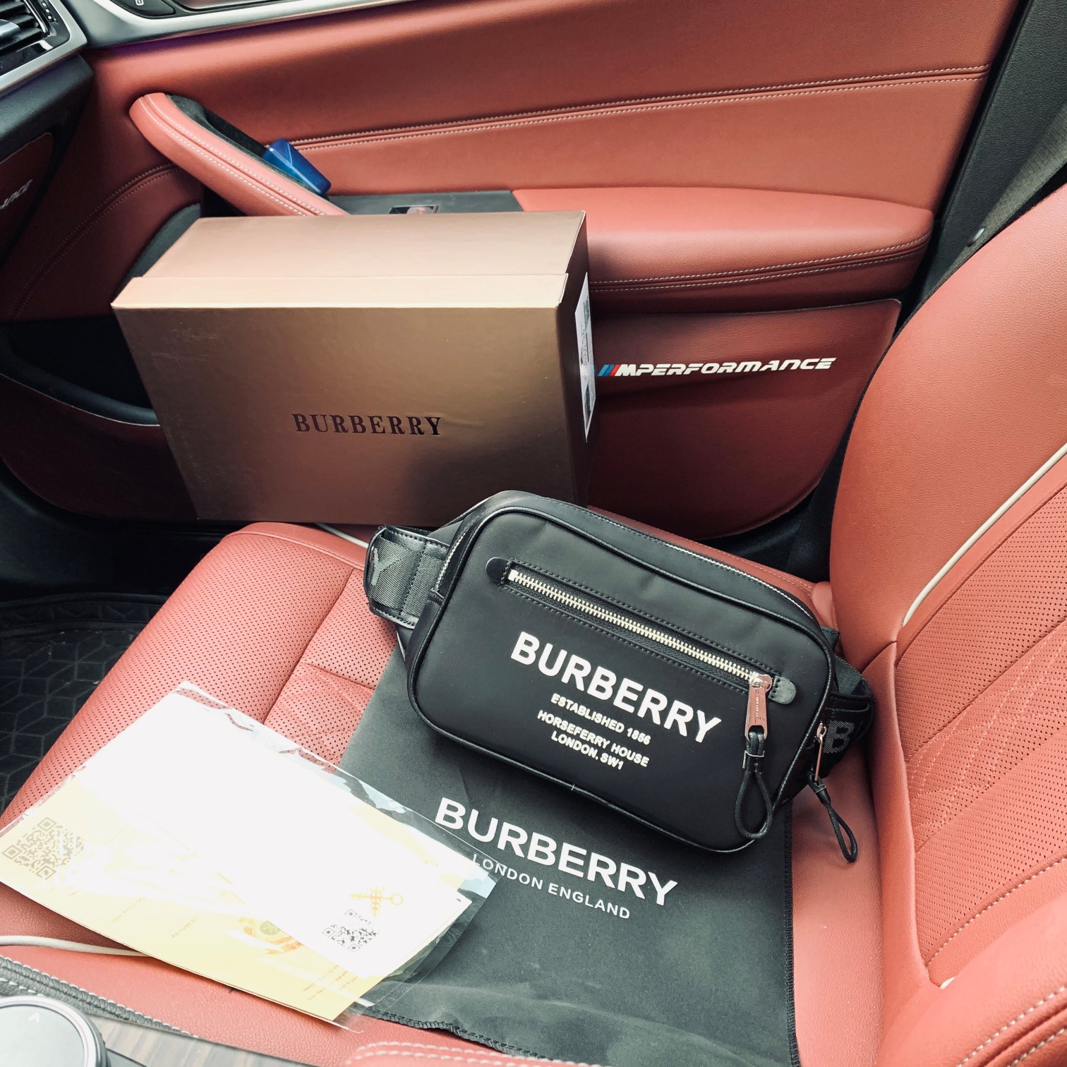 Burberry Tassen Heuptasje AAA -replica
 Zwart