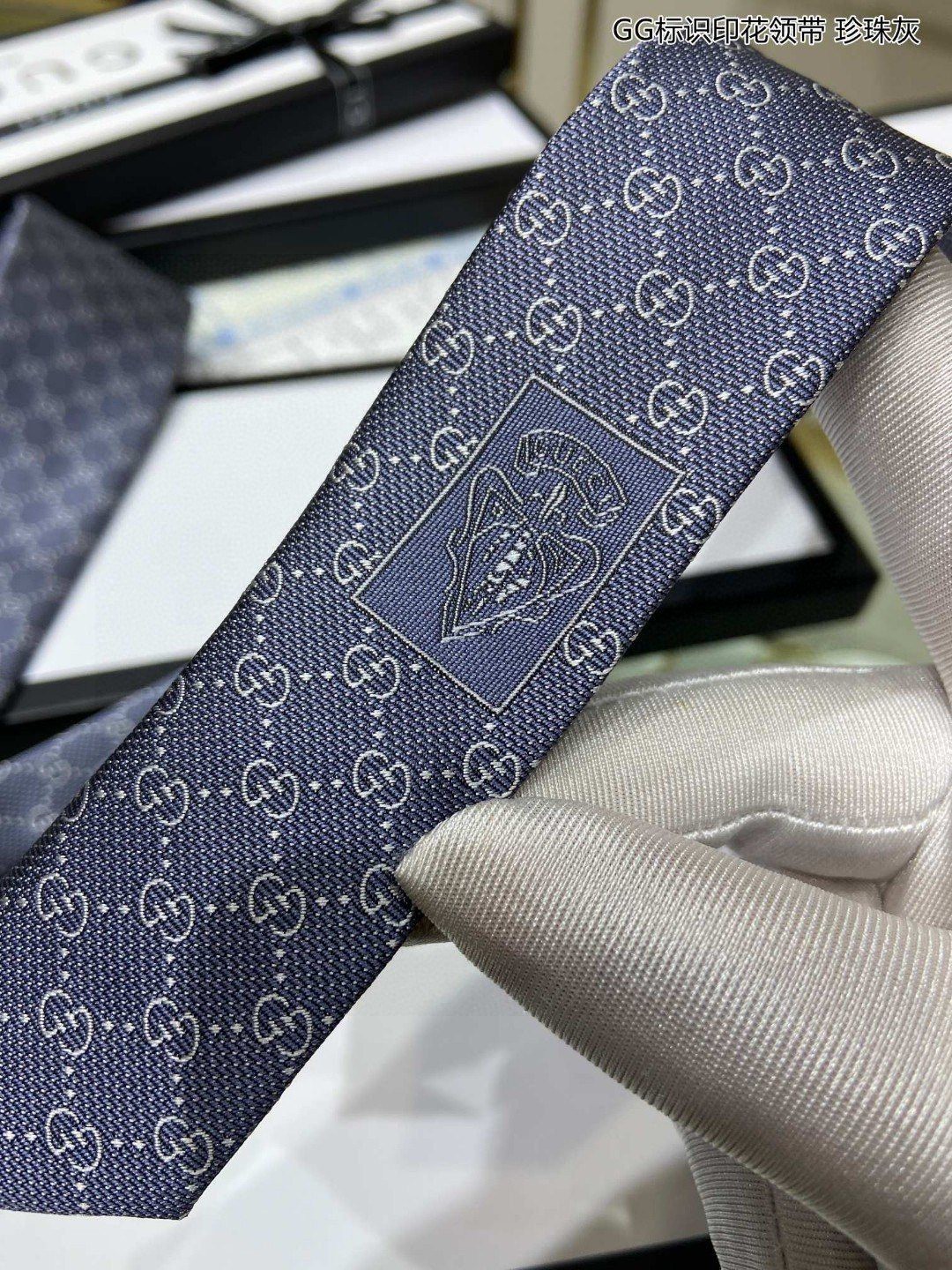 G家专柜新款GG老花图案领带男士领带