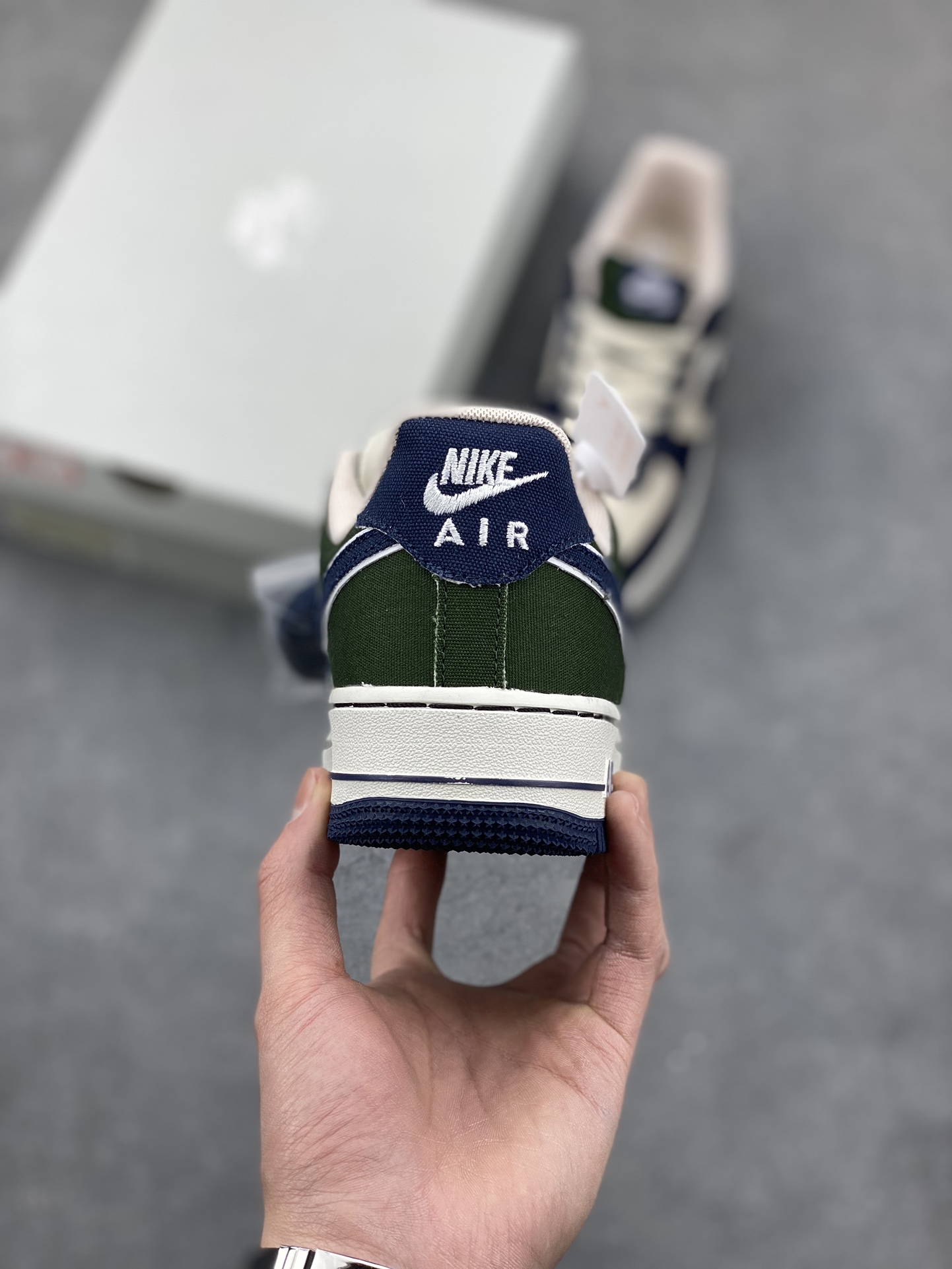 Nike Air Force 1 '07 Low-Top Sneakers - Navy, Green, and Beige Limited Edition 5 i1676571201 1172 3