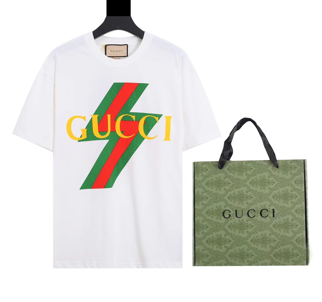 180（配手提盒包装） Gucci 2023新款 最经典的闪电Tee 每年必出的经典