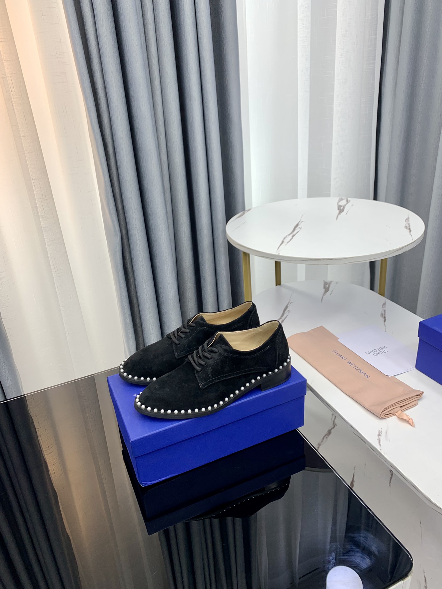 Stuart Weitzman SW 2023 Queen of Fame – Elegant Pearl Flat Shoes with Comfort. - 图片 5