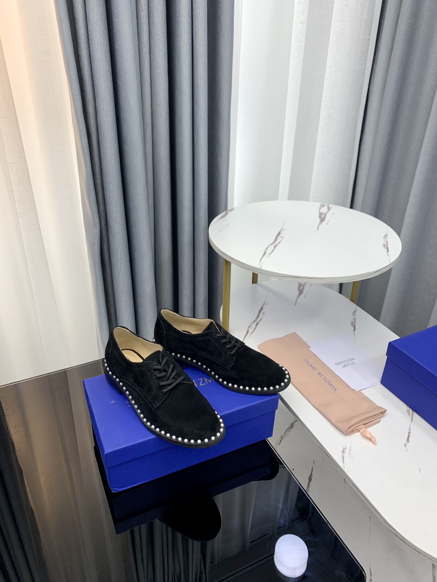 Stuart Weitzman SW 2023 Queen of Fame – Elegant Pearl Flat Shoes with Comfort. - 图片 9