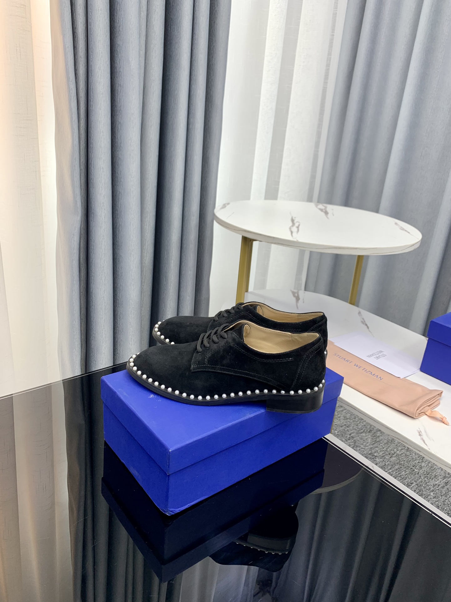 Stuart Weitzman SW 2023 Queen of Fame – Elegant Pearl Flat Shoes with Comfort. - 图片 8