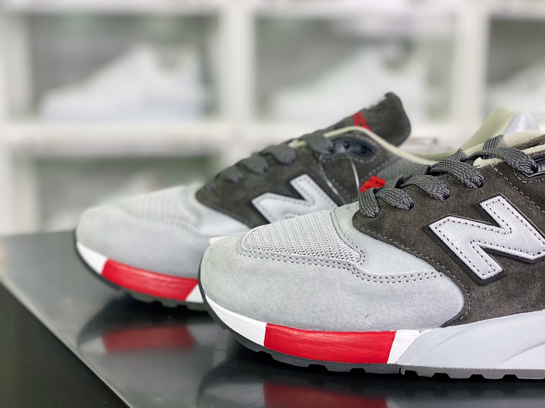 New Balance M998 Made in USA high-end American origin jogging shoes ”grey silver dark gray red” M998CPL