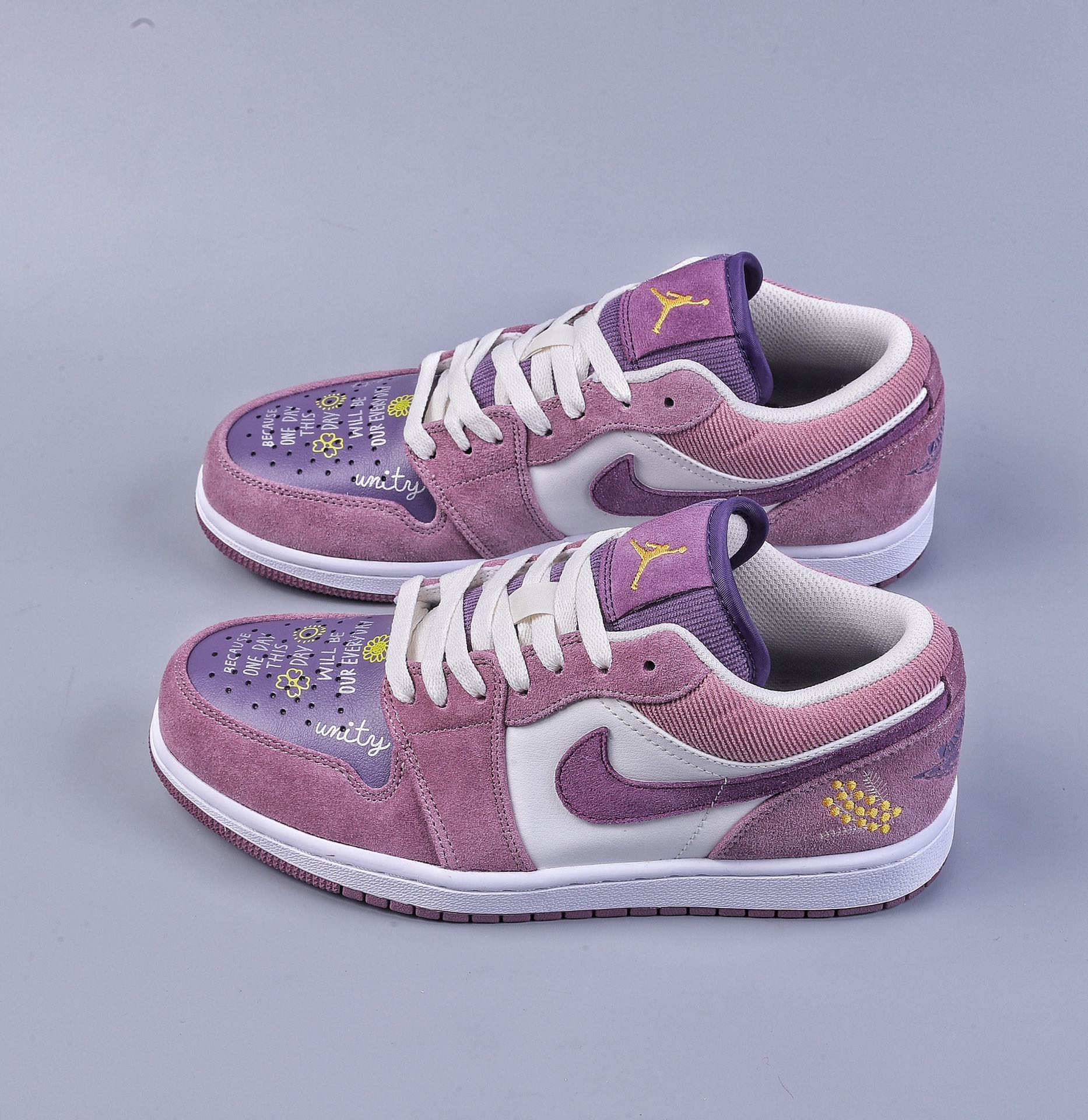 200 Air Jordan 1 Low ”Unity” AJ1 乔1紫色 太阳花 低帮篮球鞋 DR8057-500