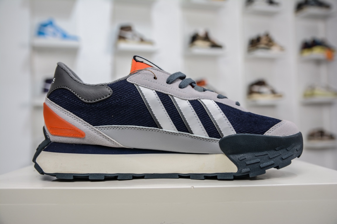 Adidas Neo Futro Mixr ”Grey/Deep Blue/Orange” FM series low-cut light sneakers Hp9825