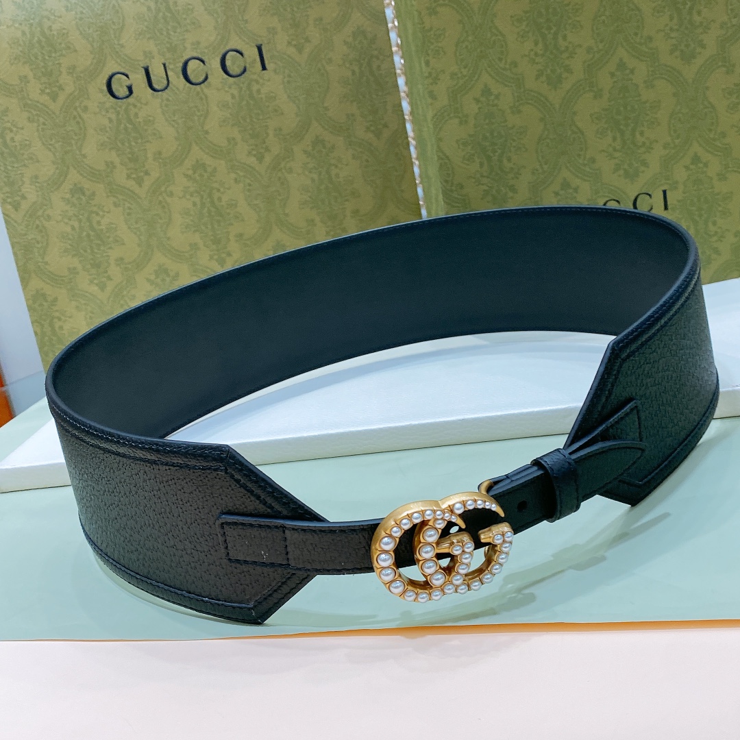 غوتشي Gucci Marmont حزام البيج بني ا > ? جلد البقر الخنزير