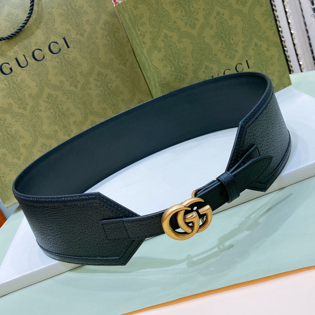 غوتشي Gucci Marmont حزام البيج بني ا > ? جلد البقر الخنزير