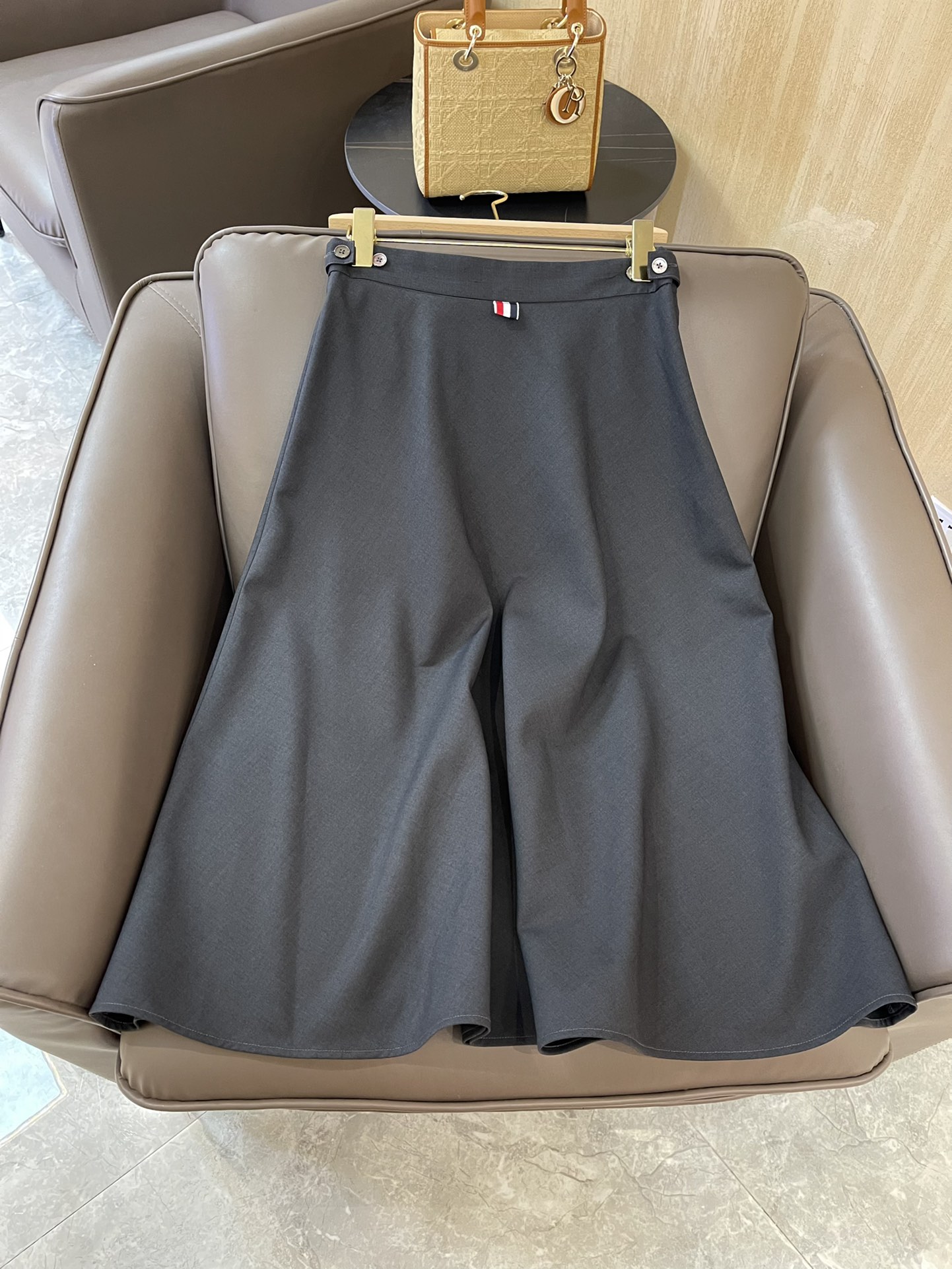 KZ008#新款半裙TB最新款西装料长半裙灰色黑色36-38-40-42