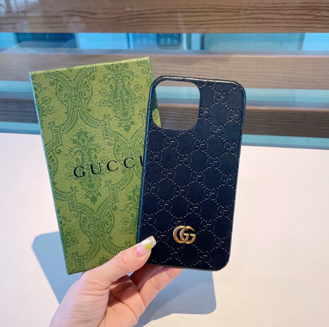 新品上架古驰Gucci压花手机壳lo