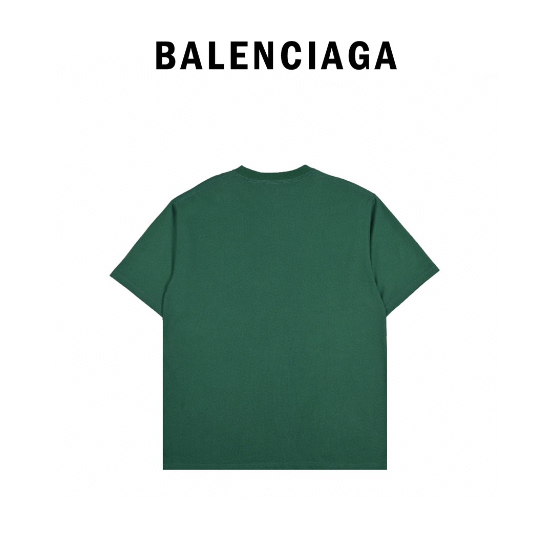 170 Balenciaga/巴黎世家BLCG 22SS 城市系列 PARIS弧形印花短袖T恤