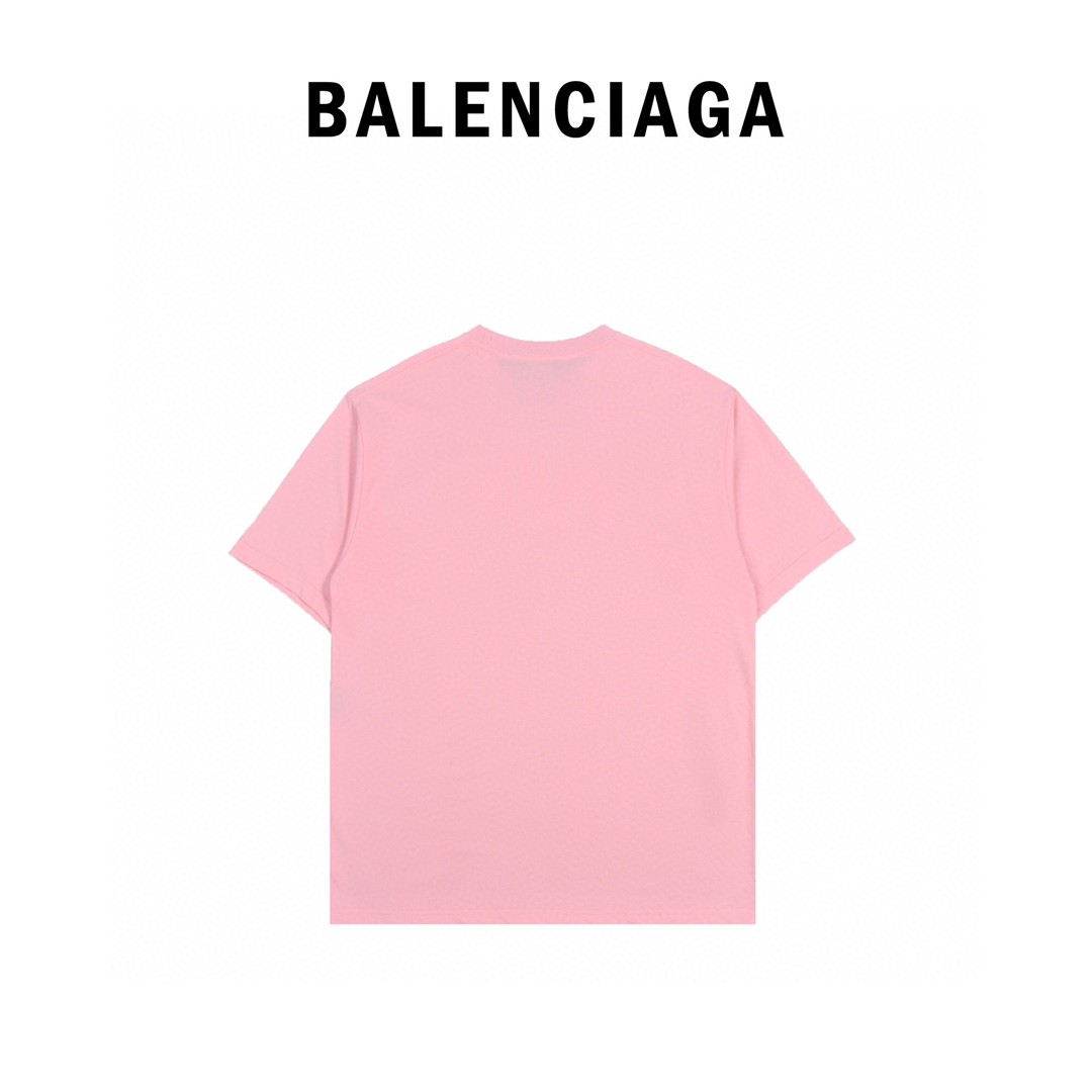 Balenciaga/巴黎世家BLCG 22SS 城市系列 PARIS弧形印花短袖T恤