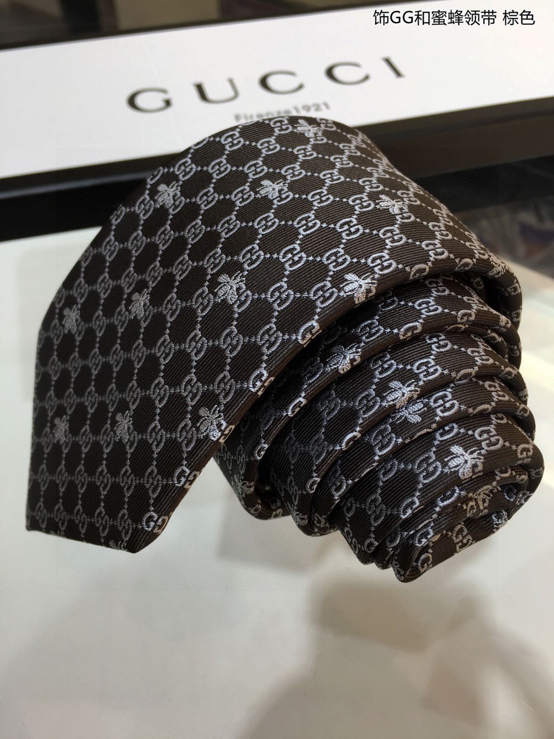 G家专柜新款男士领带饰GG和蜜蜂领带