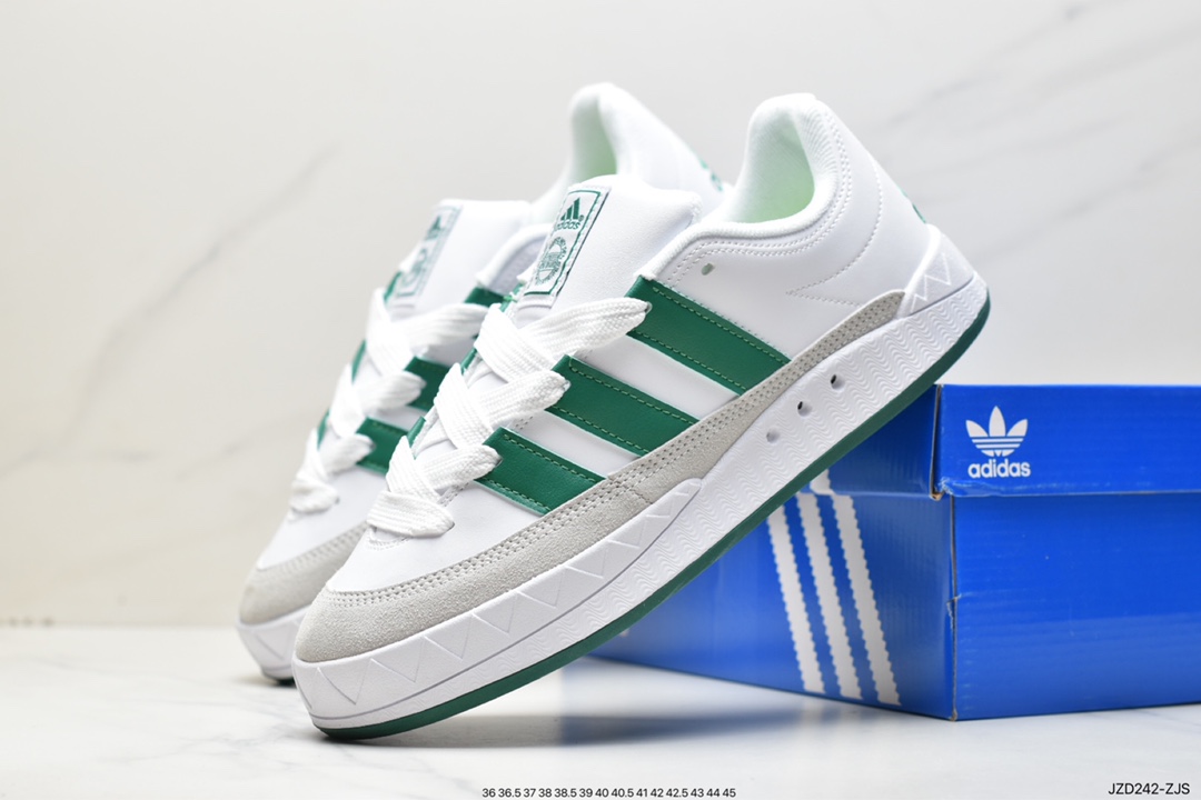 Human Made x Adidas Adimatic Low ”Dust Green” Matic series low-cut sneakers ”Co-branded White Green” DB2912