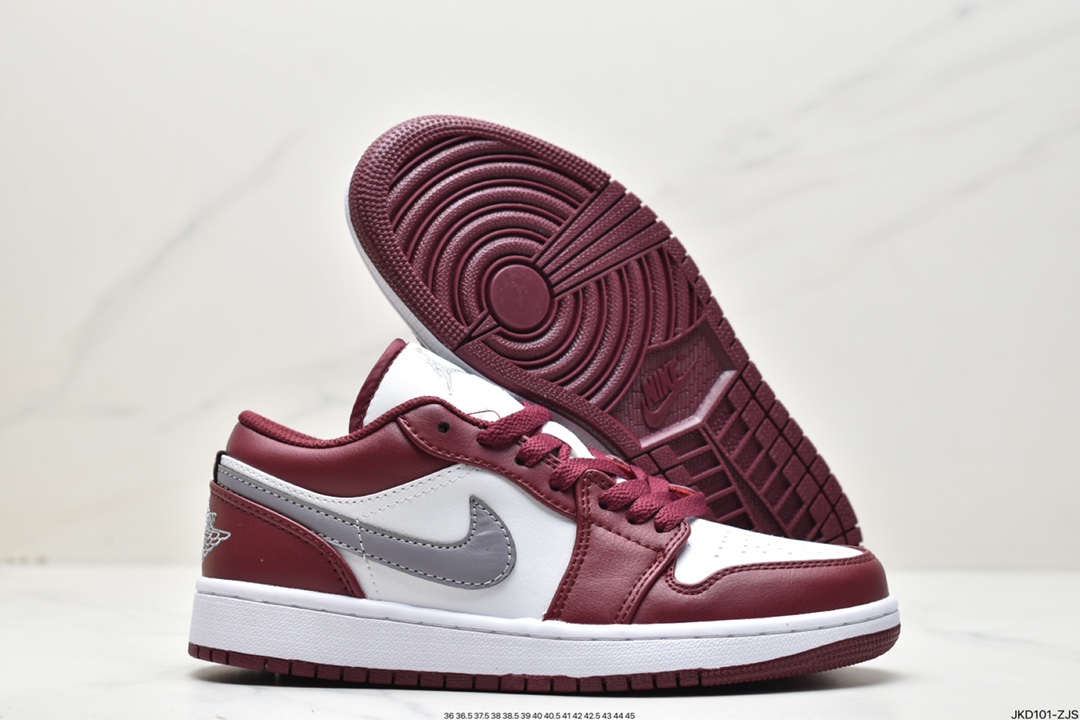 160 Air Jordan 1 Low “Bordeaux”白酒红银勾 553558-615