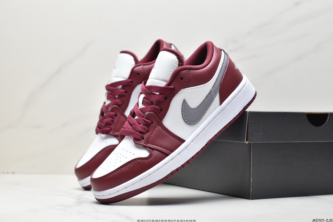 160 Air Jordan 1 Low “Bordeaux”白酒红银勾 553558-615