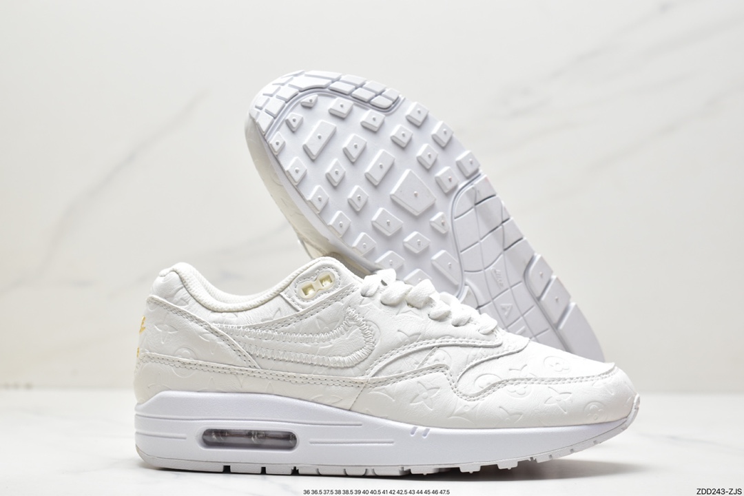 230 Louis Vuitton x Nike Air Max 1 Premium”Beige White/LV Monogram”初代复慢跑鞋“米白LV压纹老花”DA8301-558