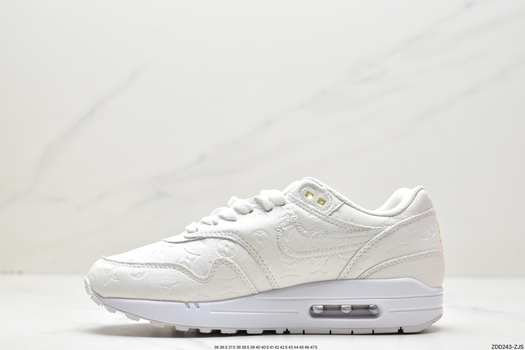 230 Louis Vuitton x Nike Air Max 1 Premium”Beige White/LV Monogram”初代复慢跑鞋“米白LV压纹老花”DA8301-558