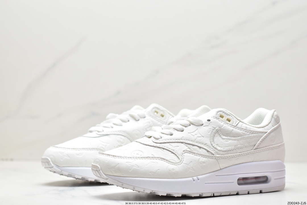230 Louis Vuitton x Nike Air Max 1 Premium”Beige White/LV Monogram”初代复慢跑鞋“米白LV压纹老花”DA8301-558