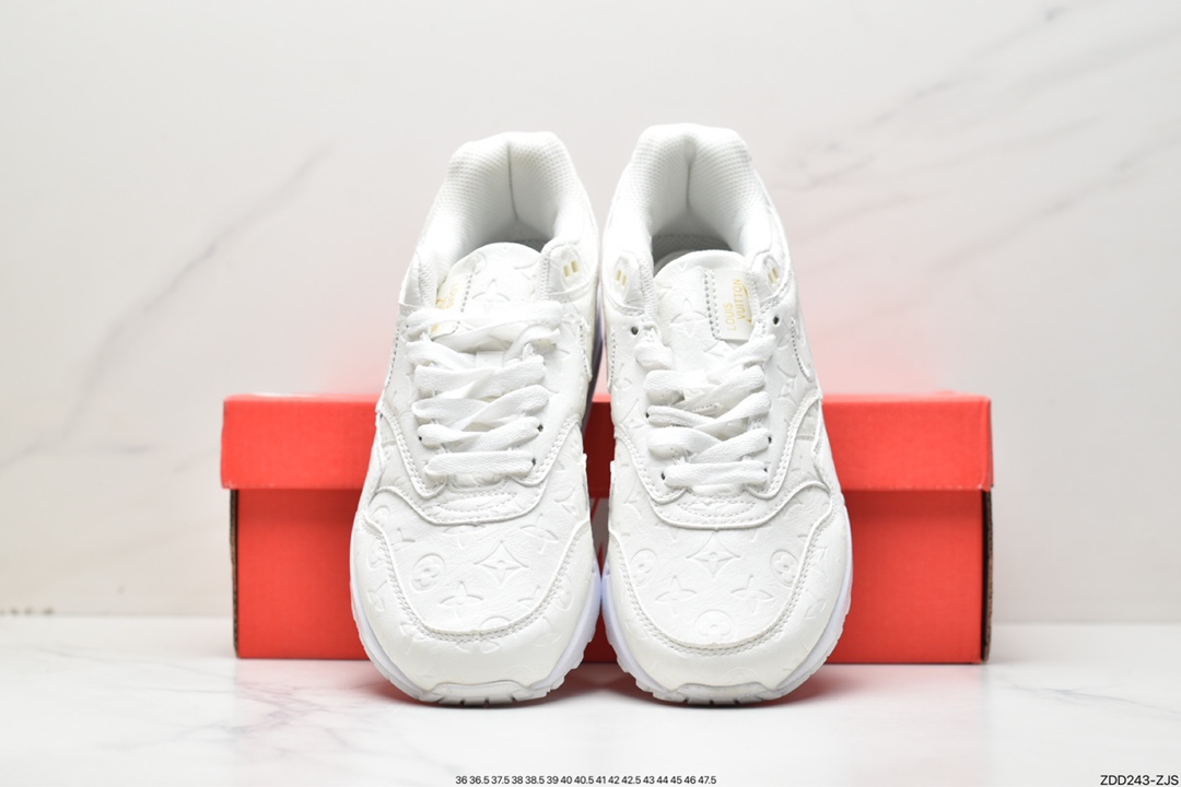 230 Louis Vuitton x Nike Air Max 1 Premium”Beige White/LV Monogram”初代复慢跑鞋“米白LV压纹老花”DA8301-558