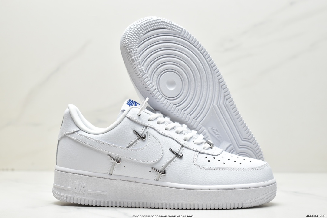 160 泫雅同款Nike Air Force 1'07 LX”Chrome Luxe” 四钩 白蓝 CT1990-100
