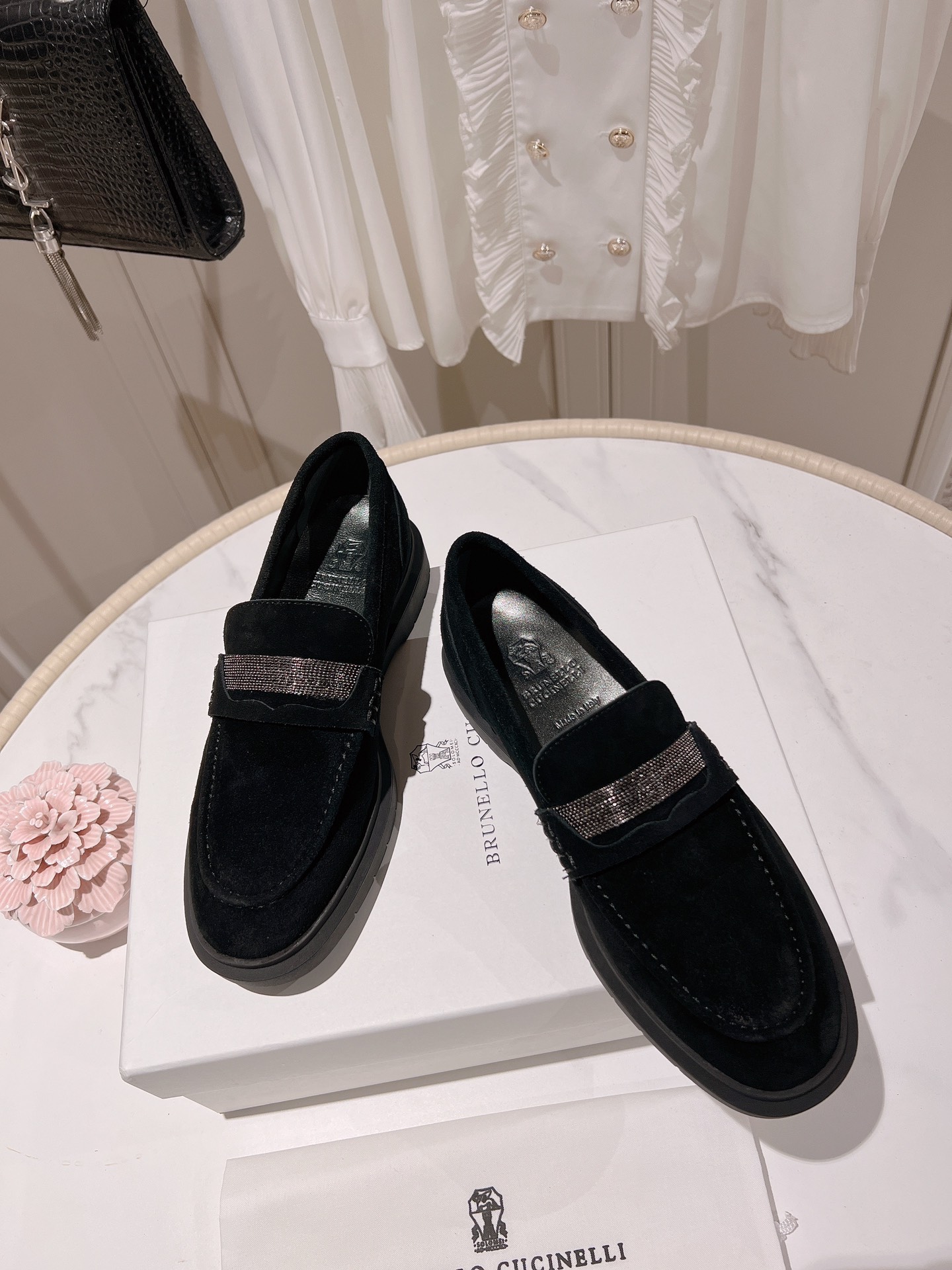 Verkoop online luxe ontwerper
 Brunello Cucinelli Schoenen Loafers Rubber Schapenvacht