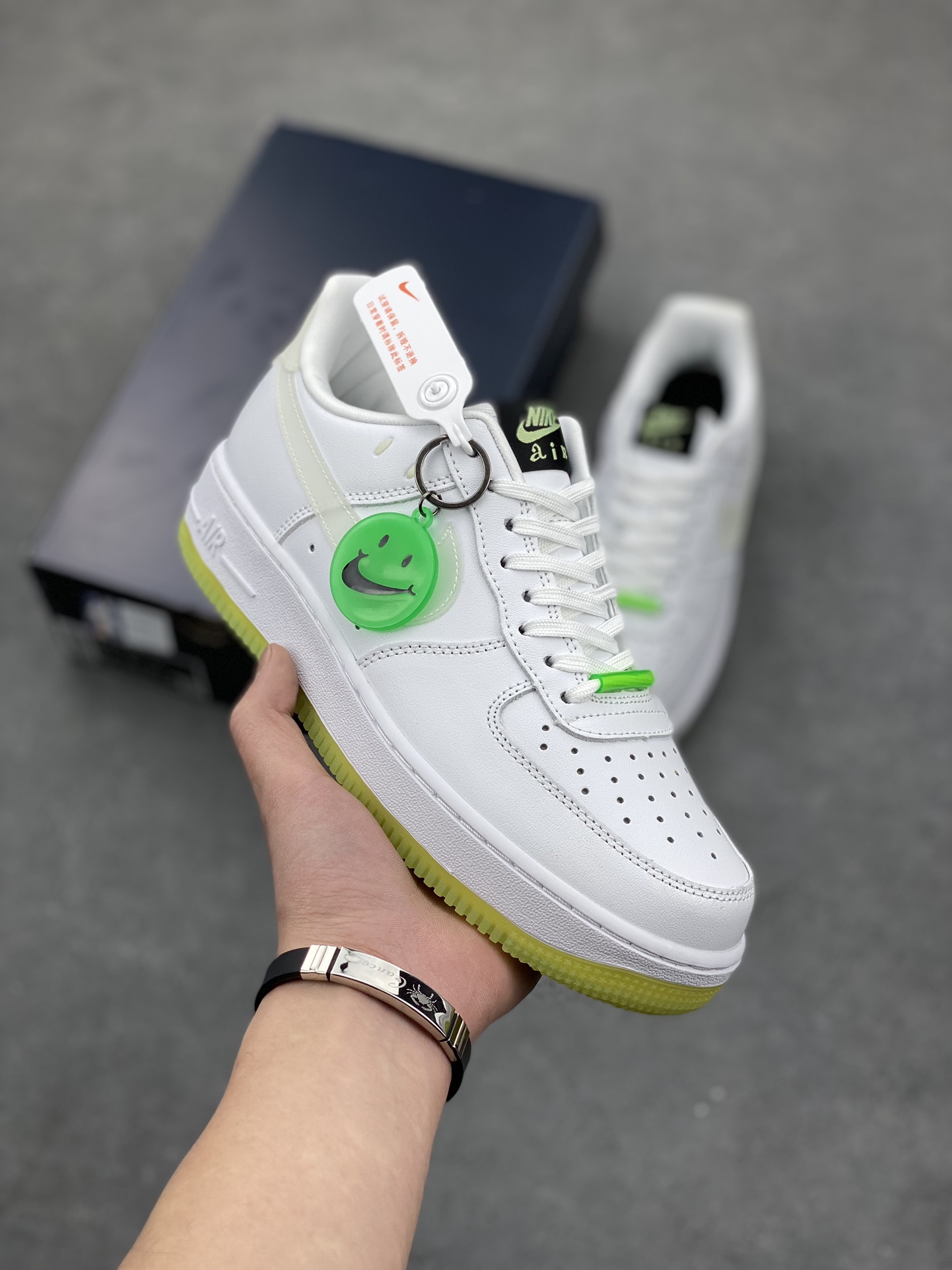 Nike Air Force 1 '07 Low White/Green Smile Casual Shoes CT3228-100 2 i1676659427 1211 0