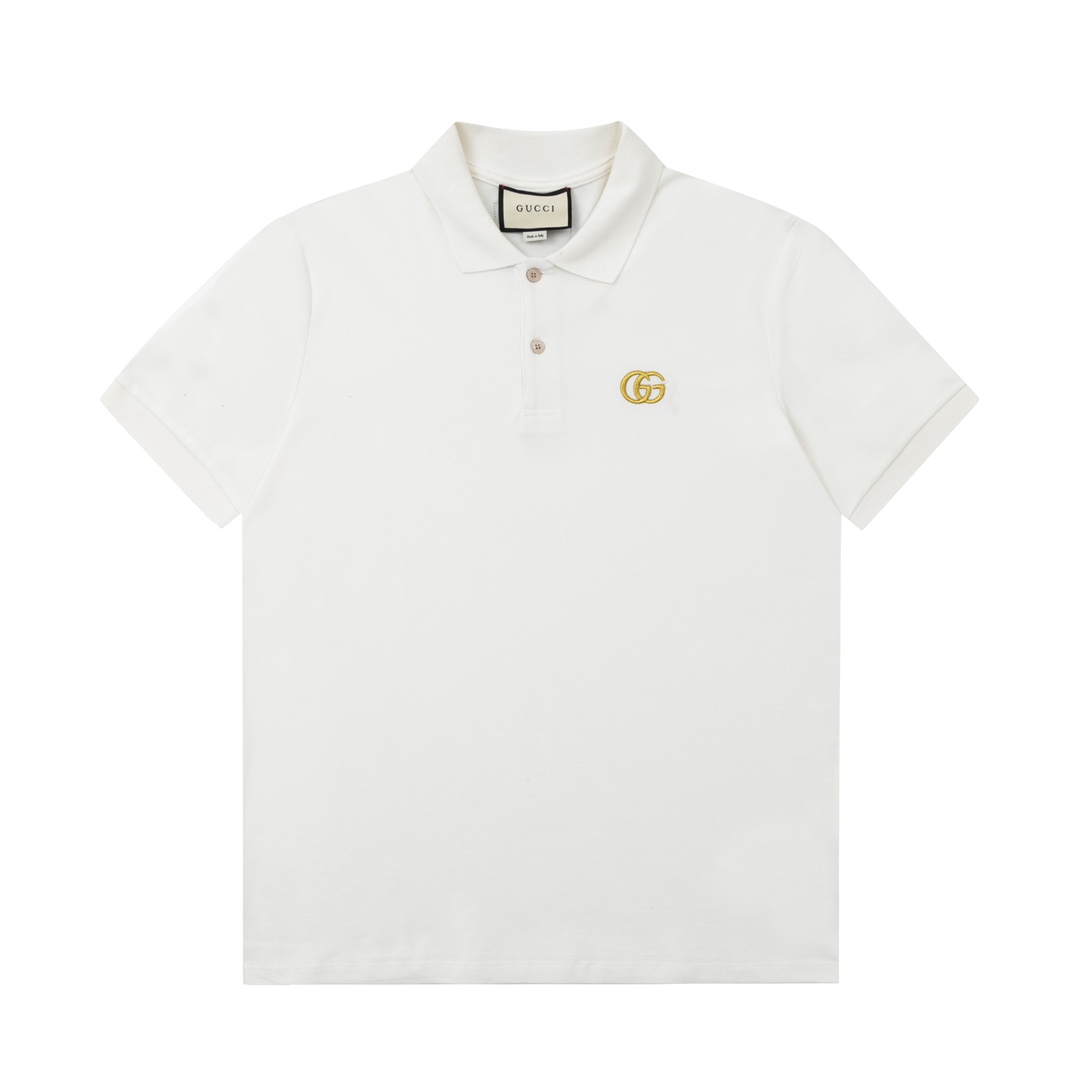 200 高版本 GUCCI 古驰2023新款POLO 加密同缸罗纹 经典标识金线刺绣