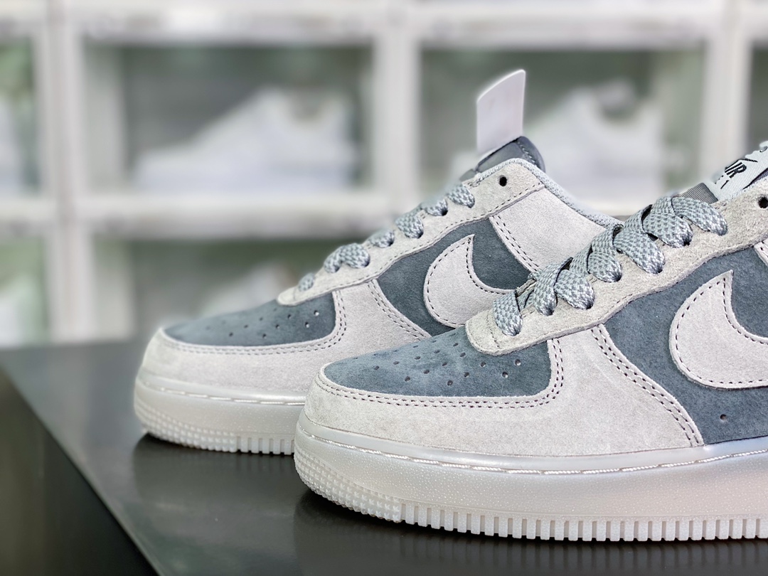 260 Reigning Champ x 【Nike】 Air Force 1 Low '07”RC”空军一代板鞋“拼接灰深灰冠军”NB5563-066