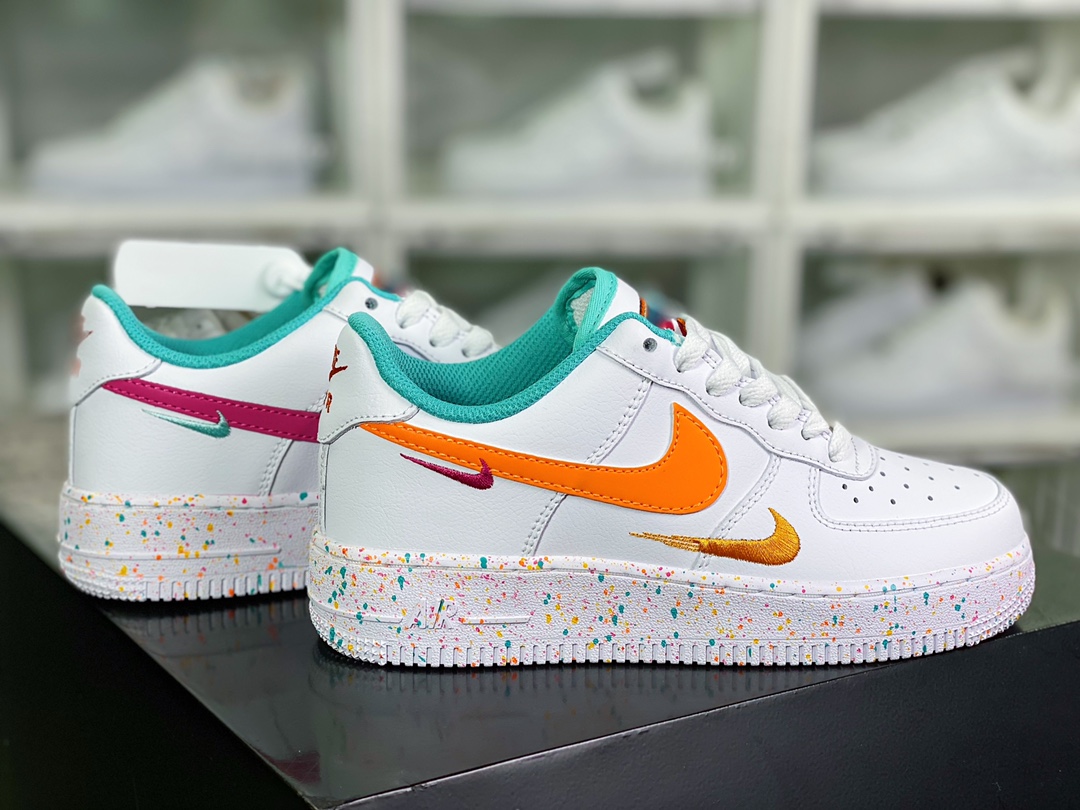 220 Air Force 1'07 Low GS”Multi-Color/Multi-Swoosh”空军一号板鞋“兔年白橙三钩子”FD4626-181