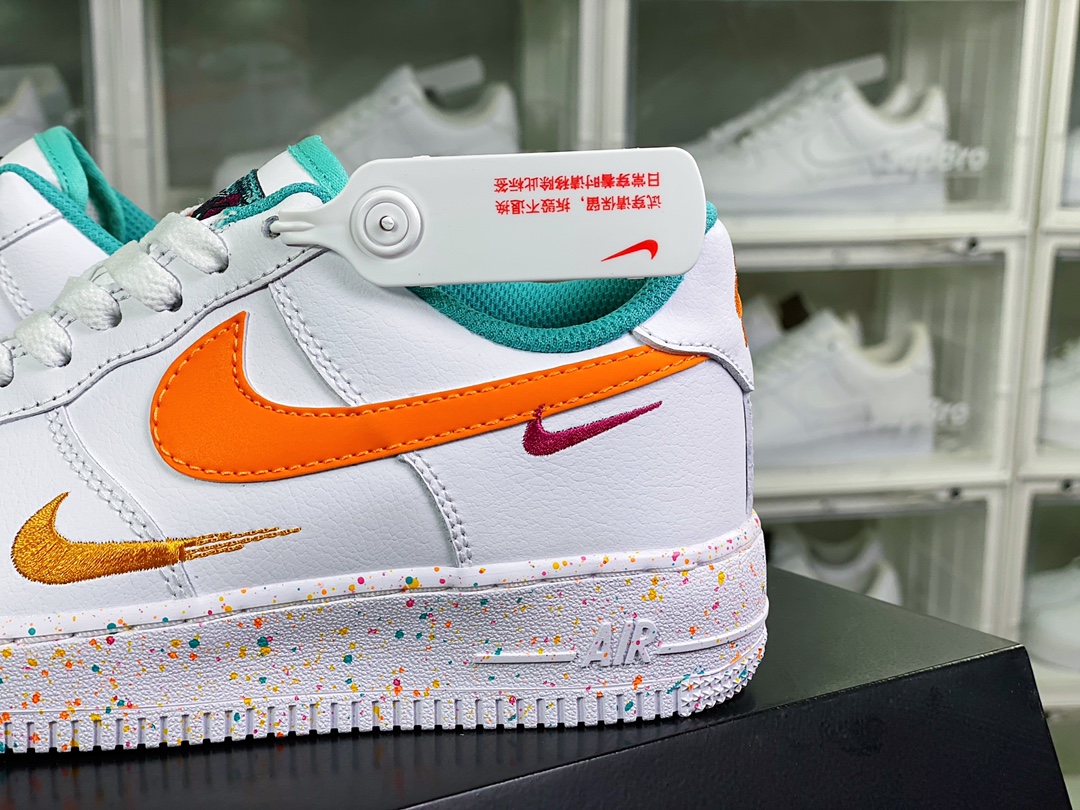 220 Air Force 1'07 Low GS”Multi-Color/Multi-Swoosh”空军一号板鞋“兔年白橙三钩子”FD4626-181