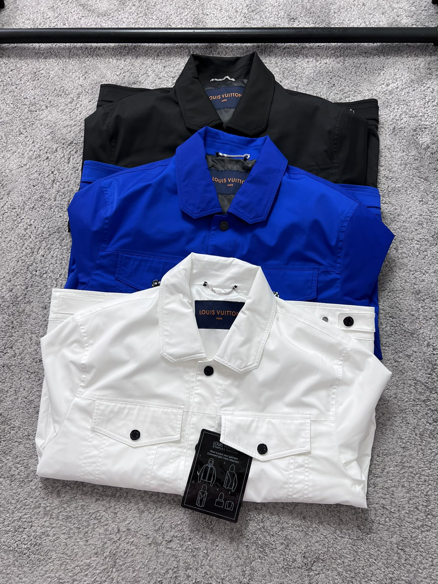 Louis Vuitton Clothing Coats & Jackets Black Blue White
