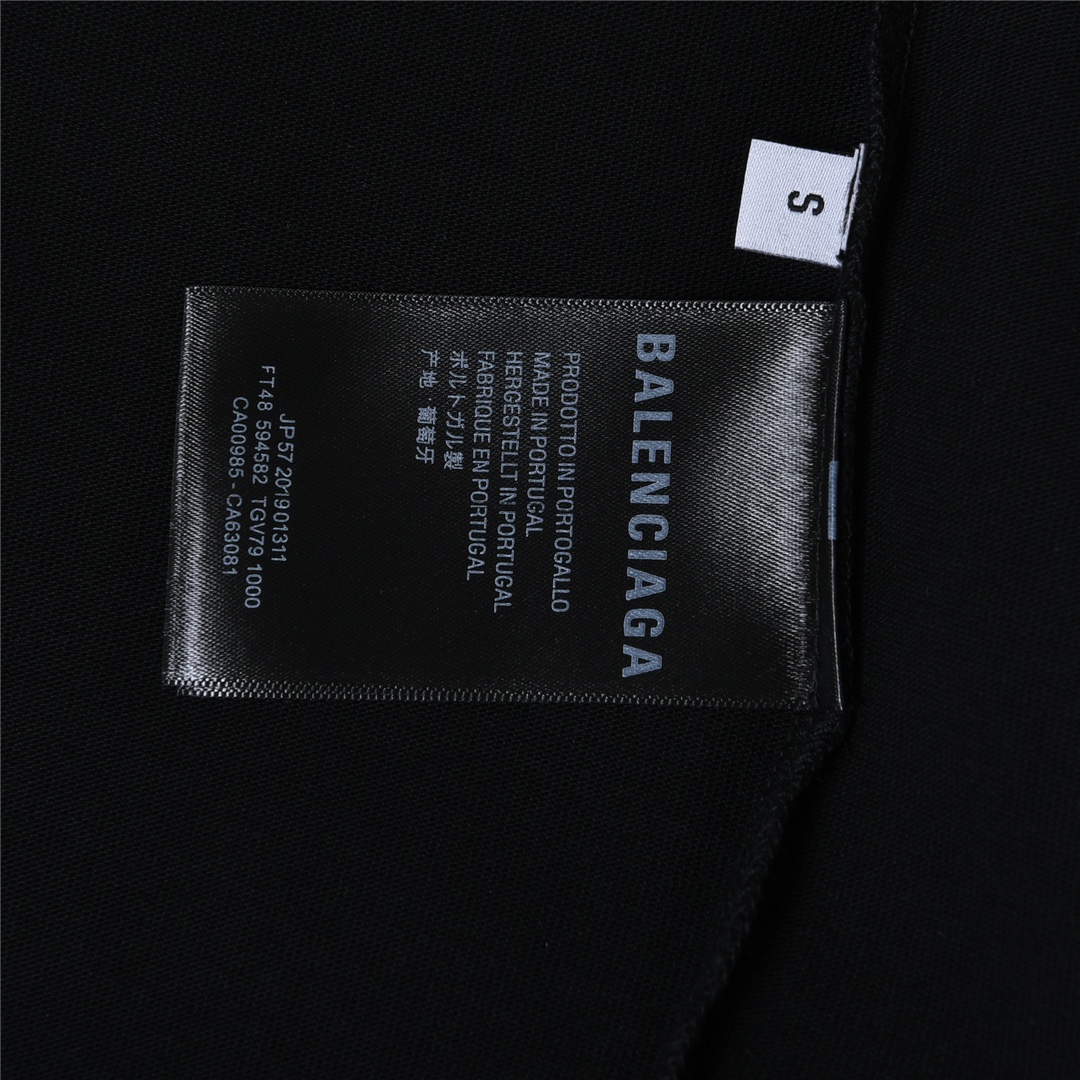 上新170 Balenciaga 巴黎世家23ss春夏新款彩绘爱心字母短袖