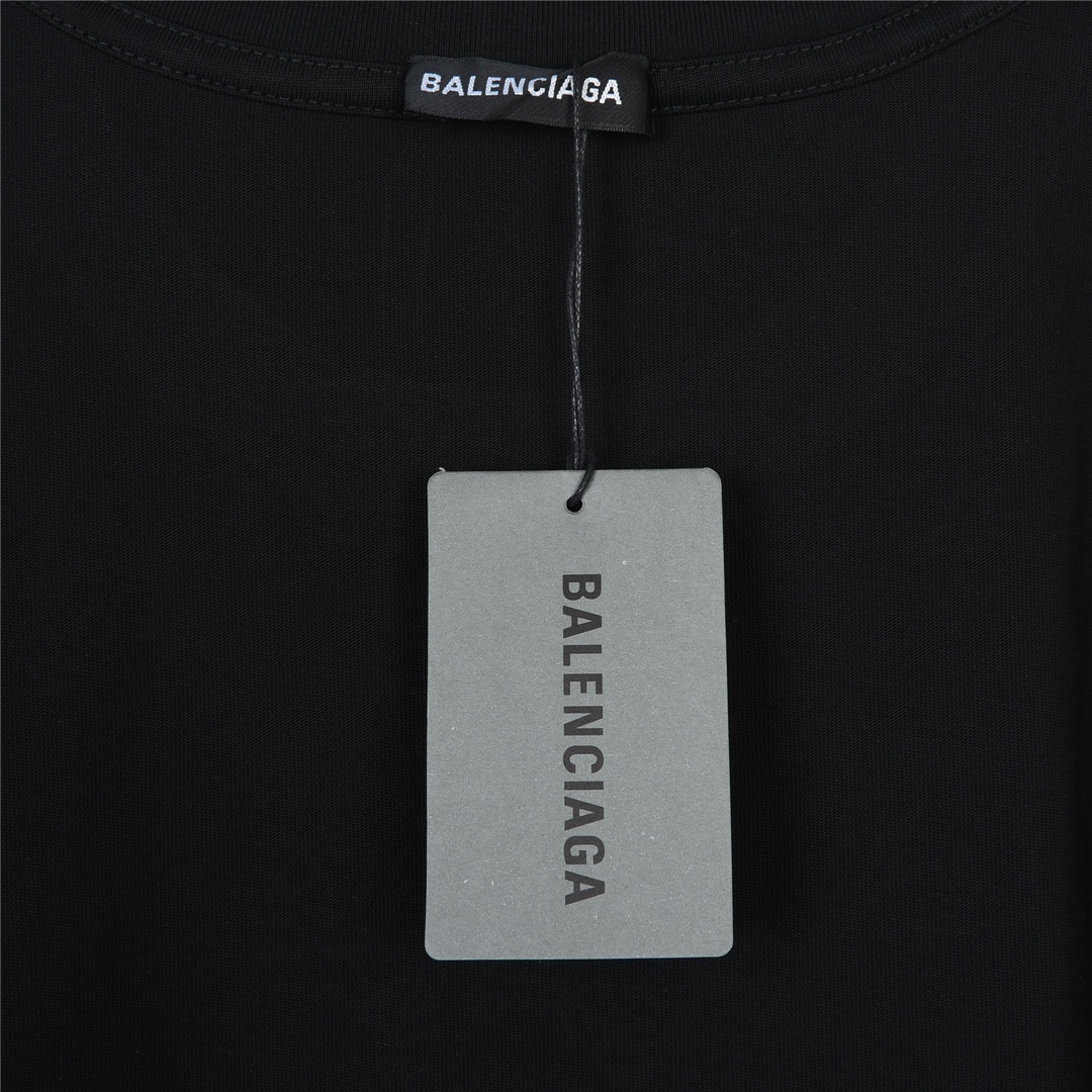 上新170 Balenciaga 巴黎世家23ss春夏新款彩绘爱心字母短袖