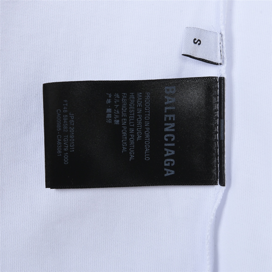 上新170 Balenciaga 巴黎世家23ss春夏新款彩绘爱心字母短袖