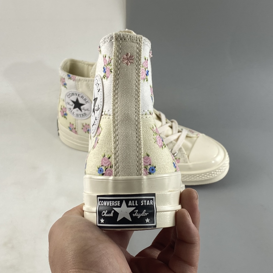 P170 Converse 1970s 匡威春季新款 刺绣满印小碎花帆布鞋 A05193C