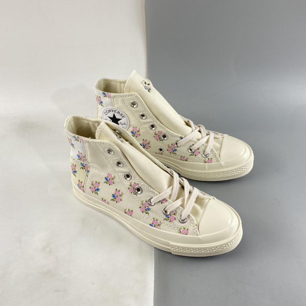 P170 Converse 1970s 匡威春季新款 刺绣满印小碎花帆布鞋 A05193C