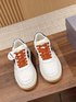 Hogan Skateboard Shoes Sneakers Splicing Unisex Cowhide TPU Spring Collection Vintage Casual