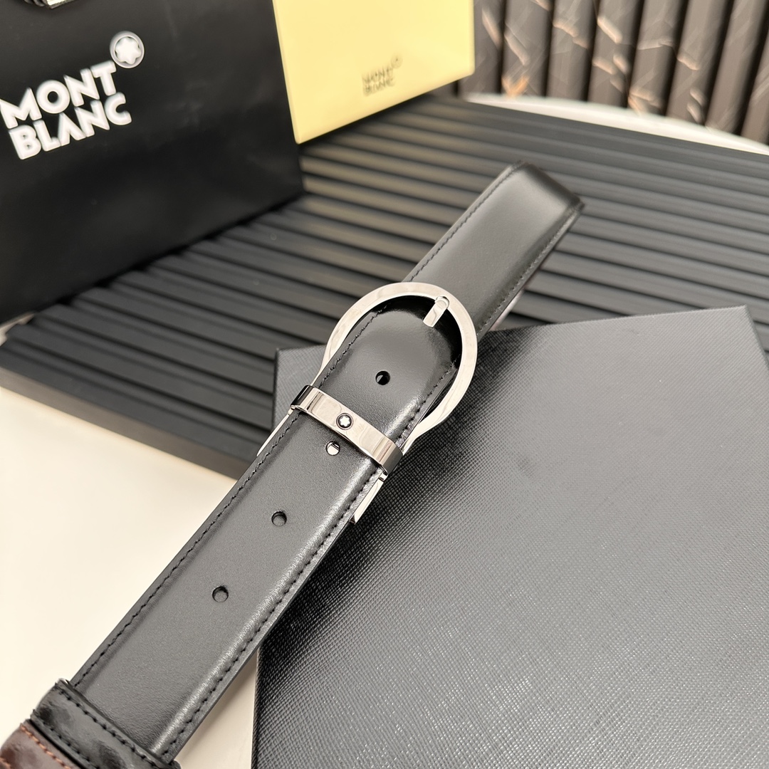High-Quality Non-Market Marlblanc Belt from Marlboro Factory: Real-Grade M Series Engraved with Montblanc - 图片 6