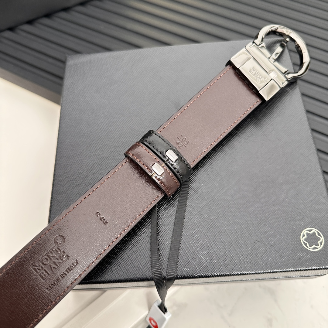 High-Quality Non-Market Marlblanc Belt from Marlboro Factory: Real-Grade M Series Engraved with Montblanc - 图片 5