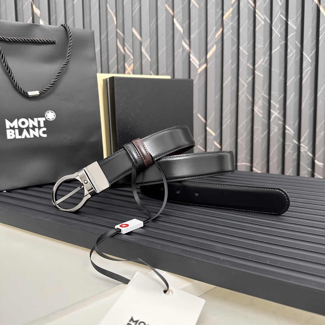 High-Quality Non-Market Marlblanc Belt from Marlboro Factory: Real-Grade M Series Engraved with Montblanc