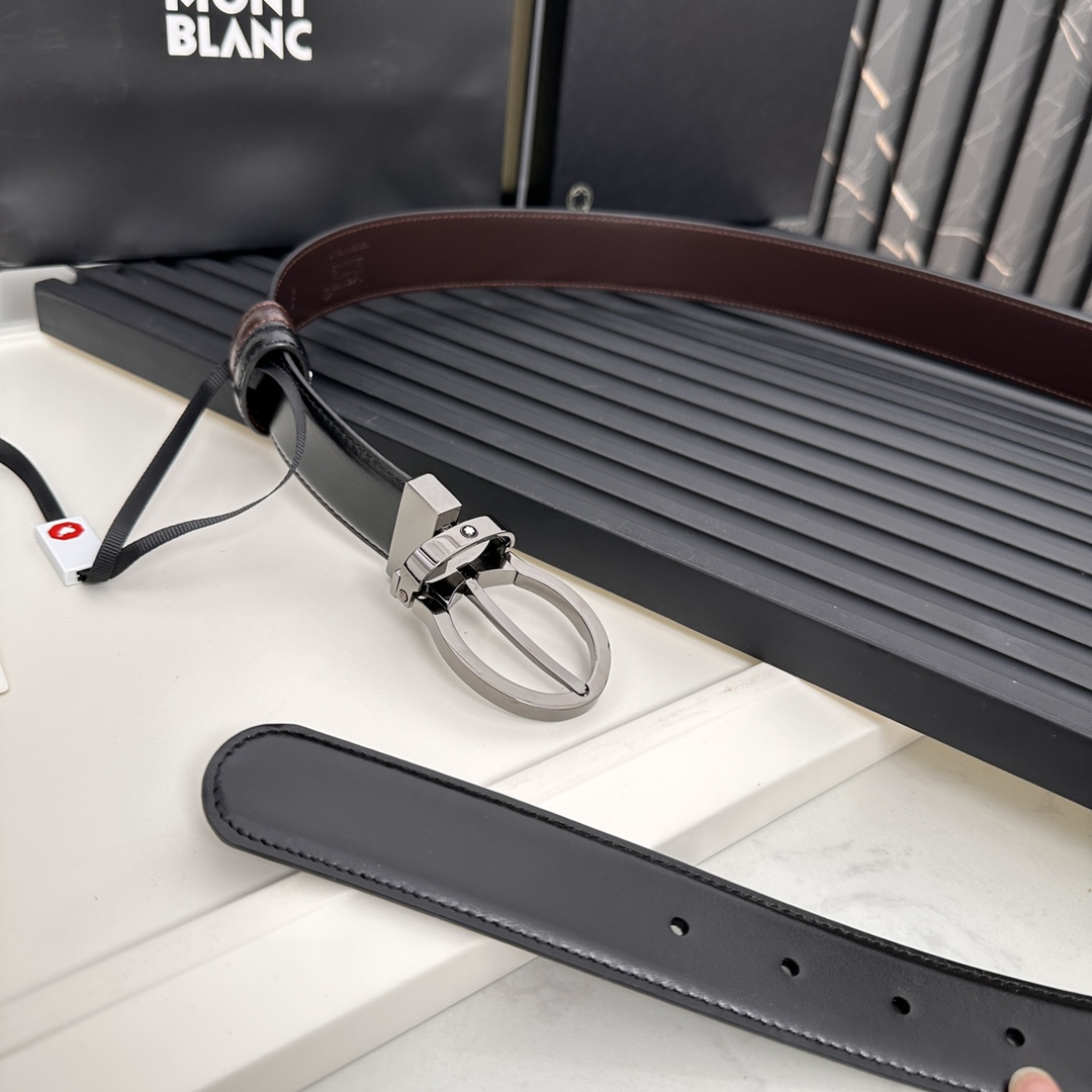 High-Quality Non-Market Marlblanc Belt from Marlboro Factory: Real-Grade M Series Engraved with Montblanc - 图片 2