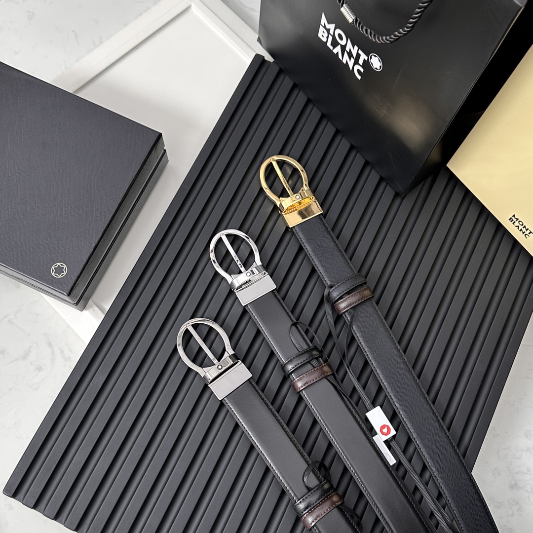 High-Quality Non-Market Marlblanc Belt from Marlboro Factory: Real-Grade M Series Engraved with Montblanc - 图片 9