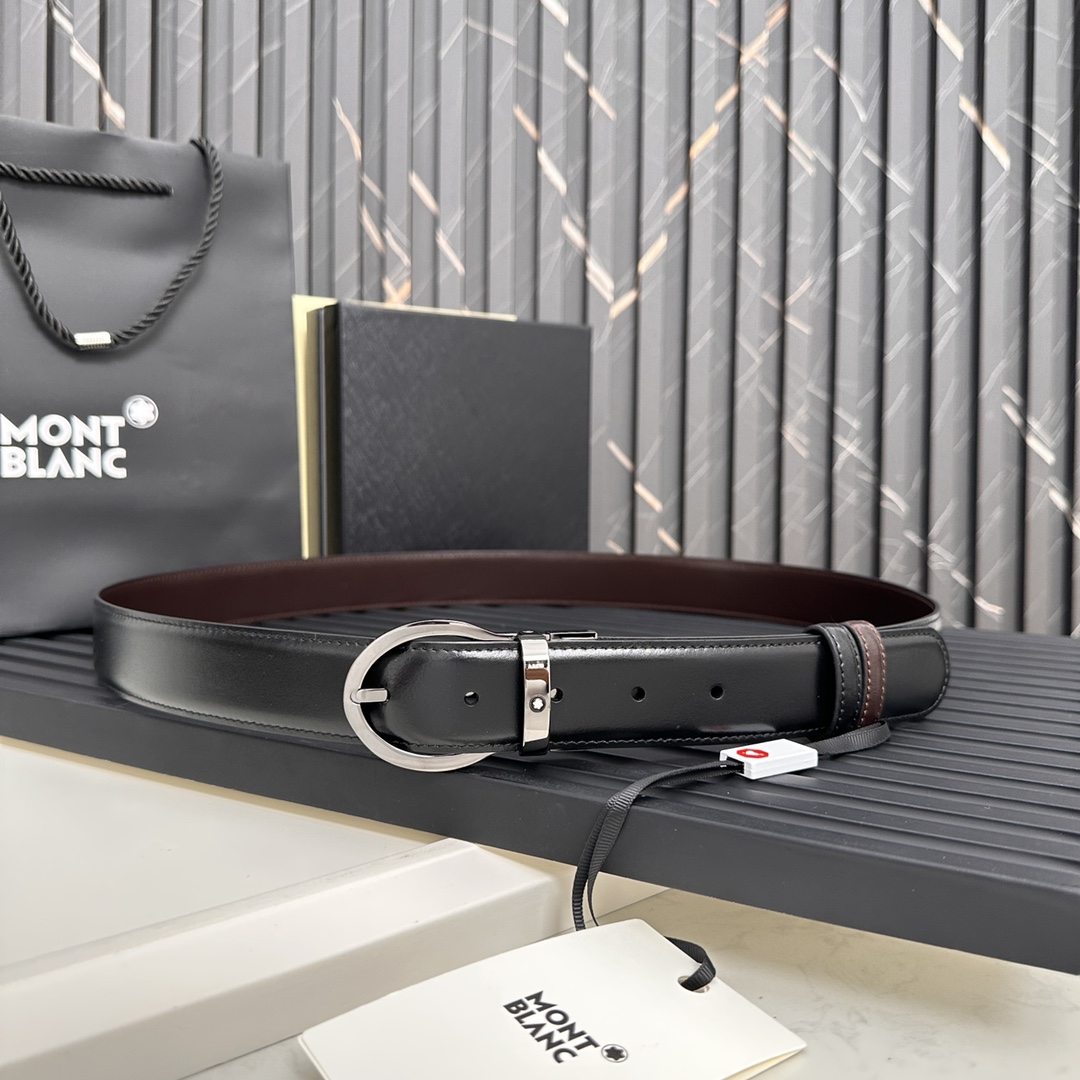 High-Quality Non-Market Marlblanc Belt from Marlboro Factory: Real-Grade M Series Engraved with Montblanc - 图片 7