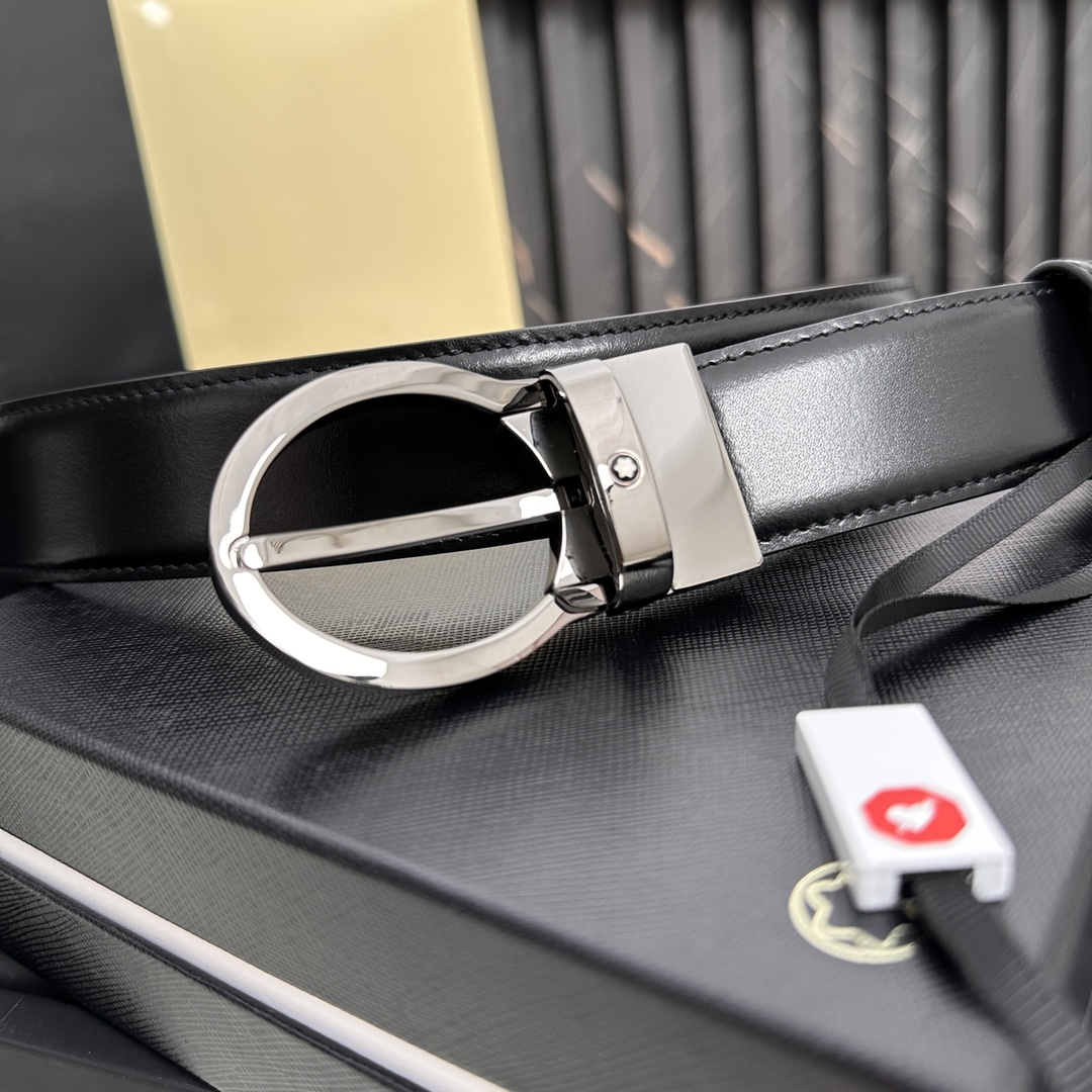 High-Quality Non-Market Marlblanc Belt from Marlboro Factory: Real-Grade M Series Engraved with Montblanc - 图片 4