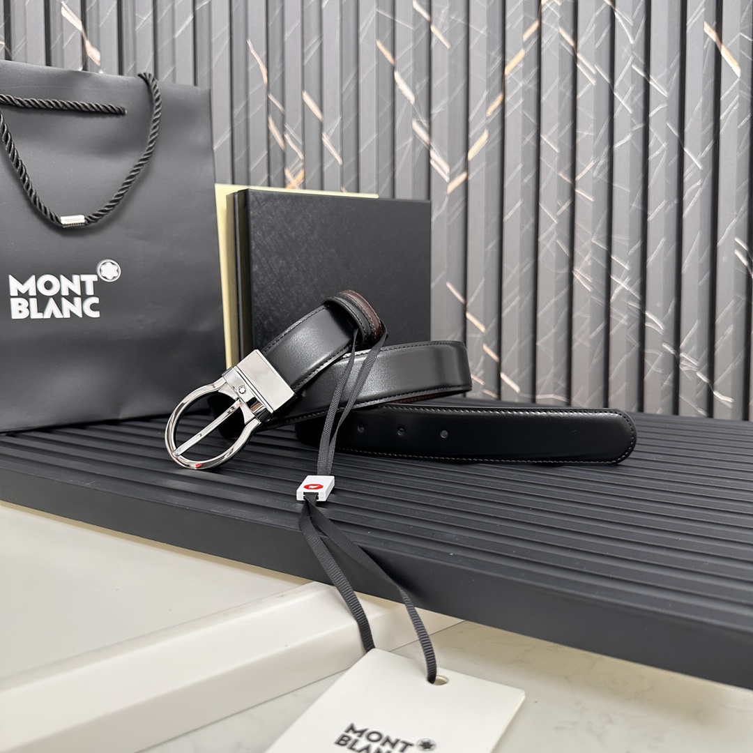 Real-Grade Marlblanc Belt: Cutting-Edge Quality, Marlboro Factory Delivery, Double-Sided, 3.5cm Width. - 图片 2